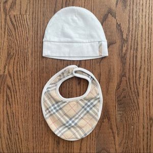 Burberry Baby Bib and Hat